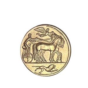 Rare MCM Ancient Egyptian Revival Gold Plated Signed Wallenberg Brooch